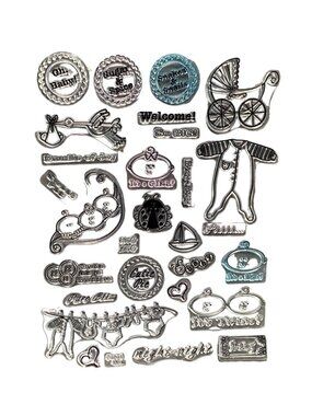 Clear Cling Baby Themed Stamps Set